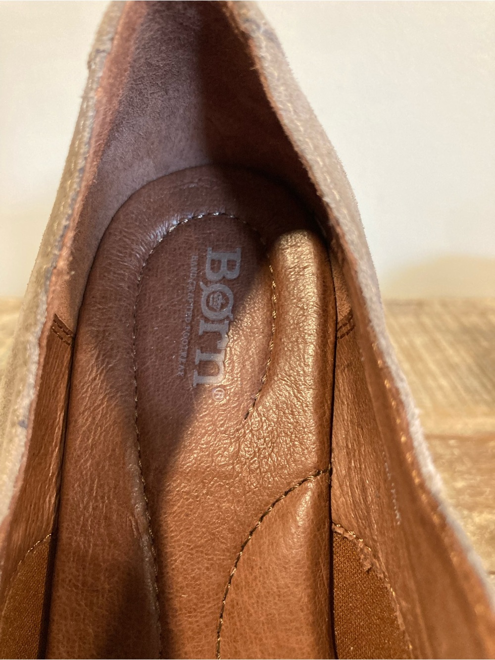Born Women’s Taupe Suede Oxfords Lace-Up Loafers Size 9 Medium Width - Picture 11 of 14